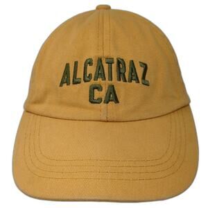 Alcatraz CA Slideback Baseball Cap Orange One Size Adjustable 6 Panel MV Sport